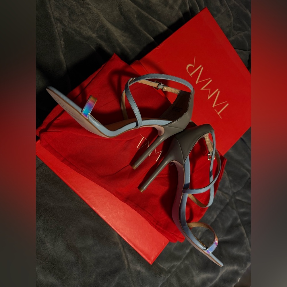 Stylish Silver Strappy Heels by TMRW